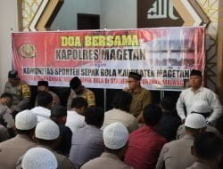 Polres Magetan Bersama Suporter Bola Doa Besama Untuk Korban Tragedi Kanjuruhan