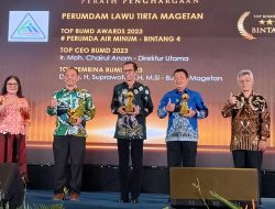 Bukti Kinerja yang Baik, Perumdam Lawu Tirta Magetan Raih Penghargaan Top BUMD Awards 2023