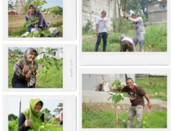 Sedekah Alam, Karyawan Disbudpar Magetan Tanam Puluhan Pohon Disekitar Kantor Baru