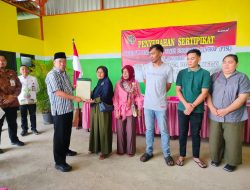 Program PTSL, Kelurahan Sukowinangun Bagikan 186 Sertipikat Tanah Elektronik