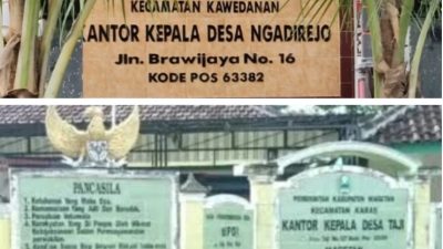 Kantor Desa Ngadirejo, Kecamatan Kawedanan dan Kantor Desa Taji, Kecamatan Karas , Magetan.(Daniel/Lensamagetan.com)