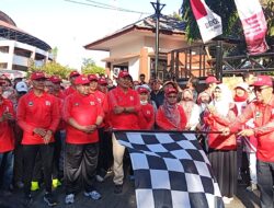 Jalan Santai Merdeka Bank Jatim Semarakkan HUT RI ke-81 di Magetan