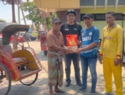 Peringati Hari Tani, Riyono Caping Bagikan 50 Paket Beras untuk Tukang Becak hingga Penyapu Jalan
