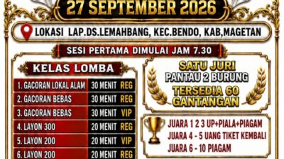 Lomba Burung P4LSI Korwil Magetan Digelar, Lettu Budi Ajak Warga Meriahkan